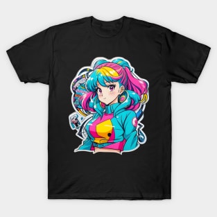 Retro-style Anime Girl T-Shirt